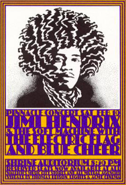 Shrine Hall Auditorium, L. A., Calif., 10. 2. 1968, Blue Cheer, The Electric Flag, The Soft Machine, Jimi Hendrix