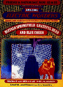Click here to enter Van Hamersveld Print Lab, Los Angeles. Pinnacle Concerts Presents At Shrine Hall Auditorium, L. A., Calif., 10. / 11. 11. 1968, Blue Cheer, Buffalo Springfield, The Grateful Dead.