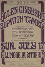 Fillmore Auditorium, San Fran., Calif., 17. 7. 1966, Sopwith Camel, Allen Ginsberg