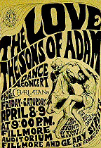 Fillmore Auditorium, San Fran., Calif., 8. / 9. 4. 1966, Sons Of Adam, Charlatans, Love