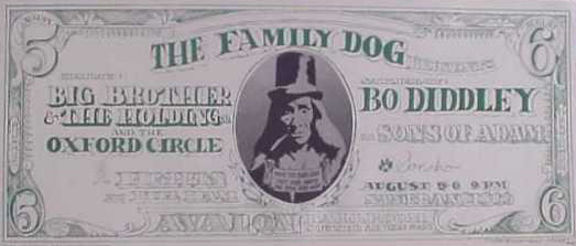Avalon Ballroom, San Fran., Calif., 5. 8. / 6. 8. 1966, Sons Of Adam, Oxford Circle, Big Brother & The Holding Company, Bo Diddley